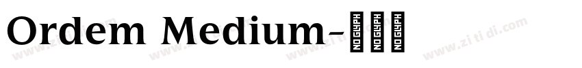 Ordem Medium字体转换